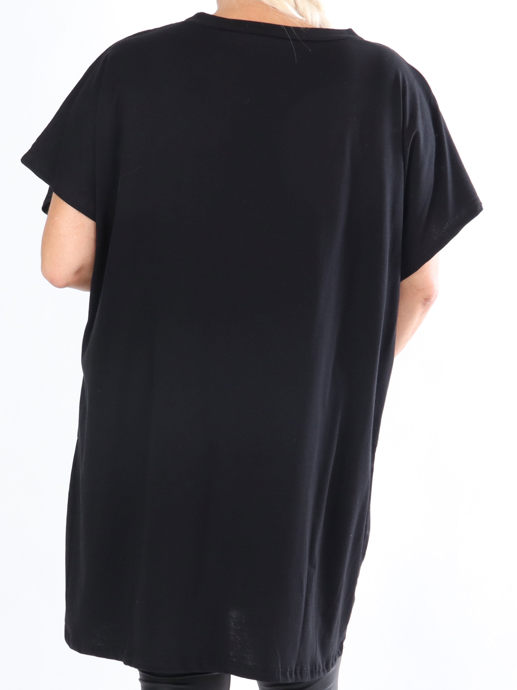 Julia - T-shirt kjole med tekst foran